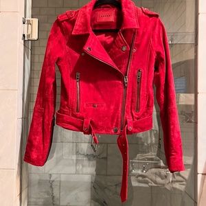 BlankNYC Suede Moto Jacket in Color: Stolen Kiss